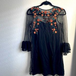 Zara black mini dress
